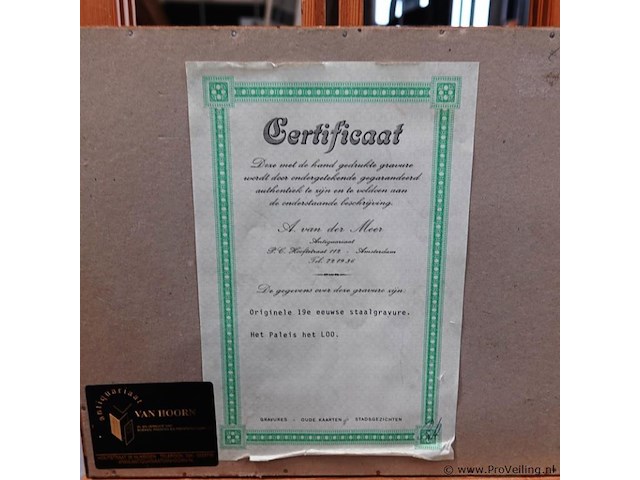 Originele 19de eeuwse staalgravure. paleis het loo - afbeelding 4 van  5