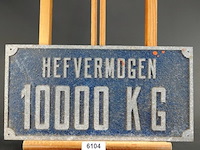 Originele industriële ijzeren plaat hefvermogen (van hijskraan)