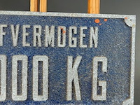 Originele industriële ijzeren plaat hefvermogen (van hijskraan) - afbeelding 3 van  5