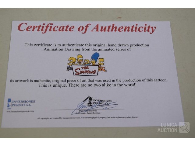 Originele tekening met certificaat - afbeelding 8 van  8