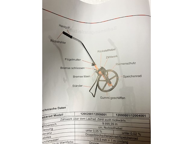 Originele weg afstandsmeter rolltacho, hagelnieuw in doos - afbeelding 5 van  11