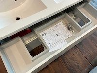 Oristo - 120d - badmeubelset compleet met dubbele wasbak en spiegel - afbeelding 5 van  9