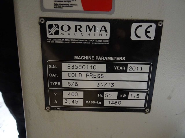 Orma - 2011 - s/6 - koude platenpers - afbeelding 5 van  5