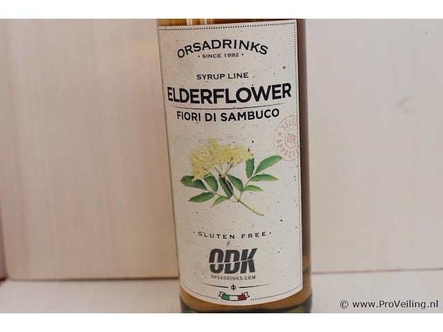Orsadrinks elderflower fiori di sambucco - 75cl - winkelverkoopprijs € 9.95 - afbeelding 2 van  3