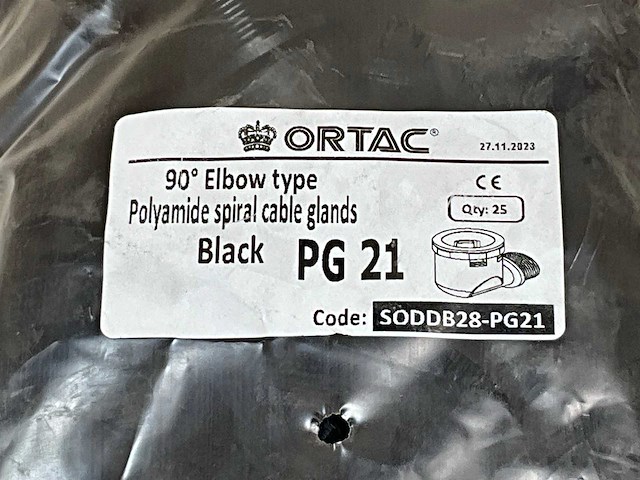 Ortac pg21 polyamide 90graden bocht (25x) - afbeelding 3 van  3