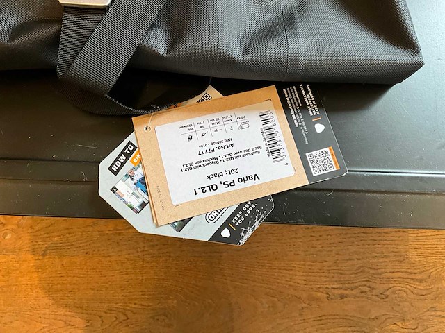 Ortlieb vario ps ql 2.1 black 20l fietstas/rugtas - afbeelding 3 van  5