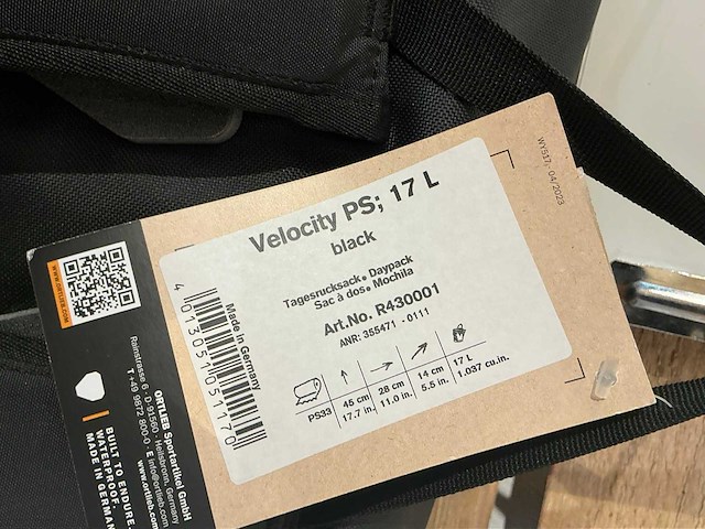 Ortlieb velocity ps 17l laptoptas - afbeelding 4 van  4