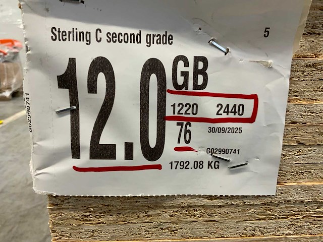 Osb plaat 2440x1220x12mm (76x) - afbeelding 9 van  9