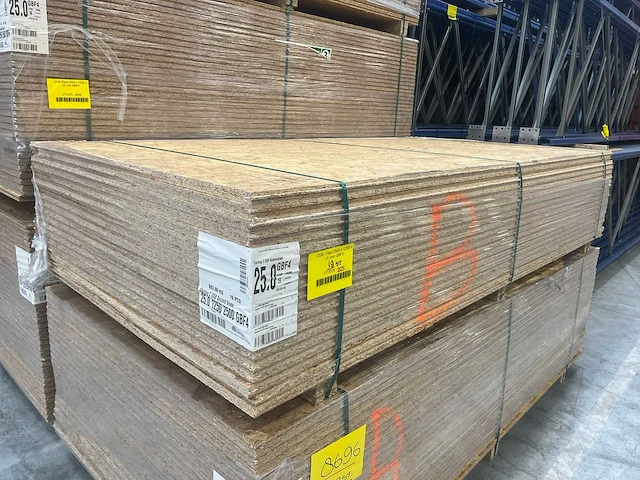 Osb plaat 2500 x 1250x 25 mm gbf4 (19x) - afbeelding 1 van  10