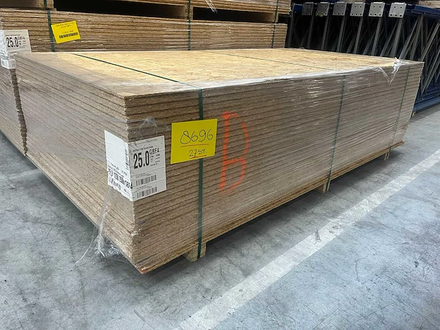 Osb plaat 2500 x 1250x 25 mm gbf4 (27x) - afbeelding 1 van  15