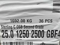 Osb plaat 2500 x 1250x 25 mm gbf4 (36x) - afbeelding 2 van  10