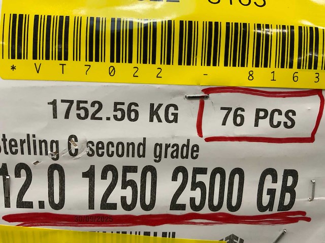 Osb plaat 2500x1250x12mm (76x) - afbeelding 7 van  7