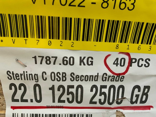 Osb plaat 2500x1250x22mm (40x) - afbeelding 9 van  9