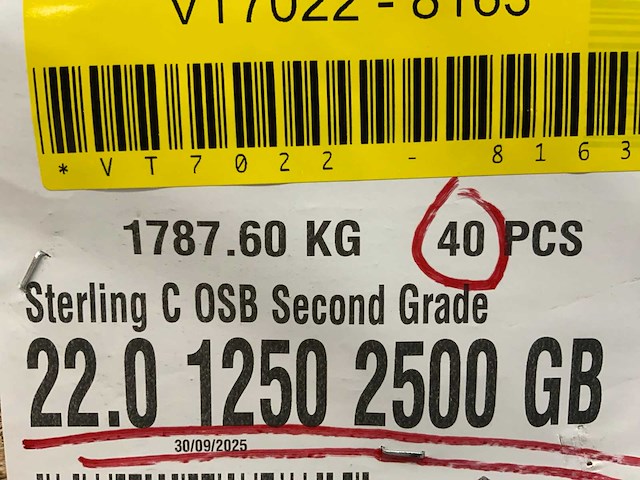 Osb plaat 2500x1250x22mm (40x) - afbeelding 8 van  8