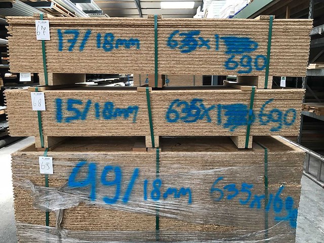 Osb platen 18mm 635x1690mm (15x) - afbeelding 2 van  3