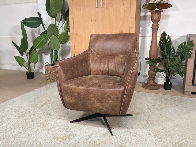 Oscar leren draaibare fauteuil - afbeelding 2 van  5