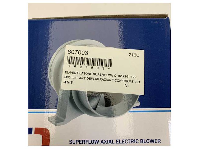 Osculati in-line ventilator voor machinekamercirculatie d79 mm - 3,8m3 12v - 1617201 - afbeelding 8 van  9