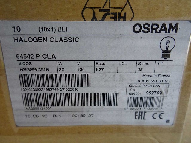 Osram - halogen classic - lichtbron (550x) - afbeelding 2 van  2