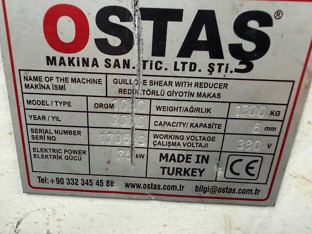 Ostas - 2020 - orgm 1050 x 6 - guillotineschaar - afbeelding 8 van  8