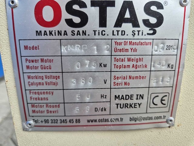 Ostas - kmrp 1.2 - voormachine - afbeelding 13 van  13