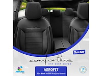 Otom stoelhoezenset comfortline 8 mm leer/textiel zwart 11-delig - afbeelding 3 van  4