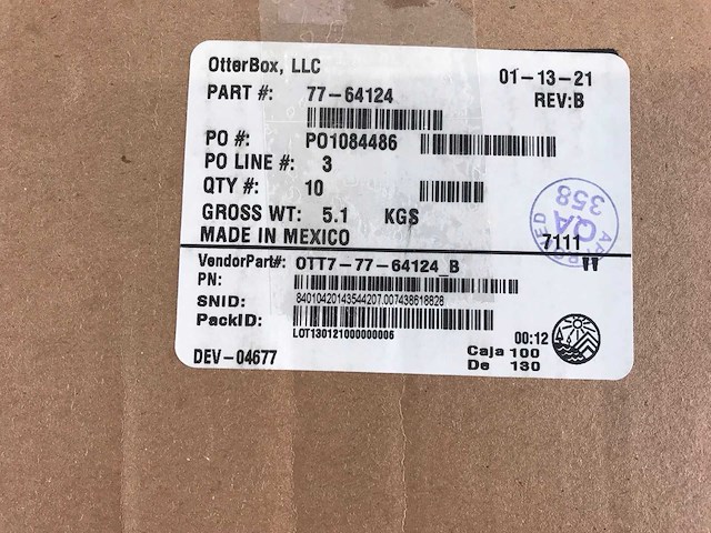 Otterbox (77-64124) shockproof ultra-rugged protective case for samsung galaxy tab s6 with build in screen protector (new) (100x) - afbeelding 6 van  6