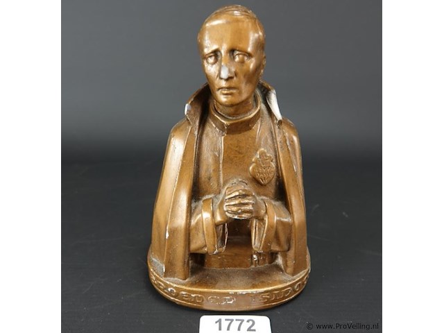 Oud aardewerk religieuze buste - afbeelding 1 van  5