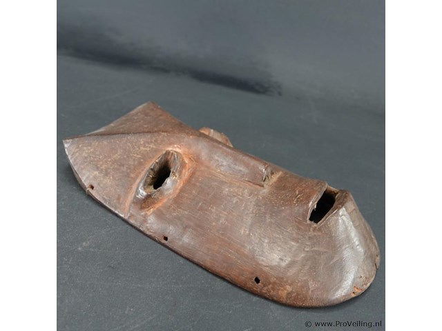 Oud afrikaans houten bakongo-masker uit congo. - afbeelding 4 van  5
