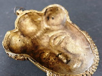 Oud bronzen masker - afbeelding 5 van  5