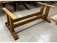 Oud eiken kloosterpoten-set (5x)