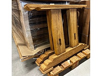 Oud eiken kloosterpoten-set (5x) - afbeelding 3 van  5