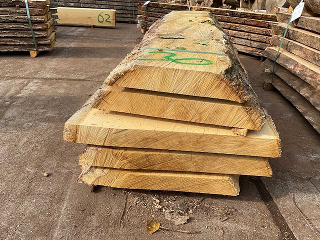 Oud eiken stam 62 mm ca. 0,643 m³ - afbeelding 4 van  5