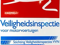 Oud emaille reclamebord voor de veiligheidsinspectie van motorvoertuigen van vvn en bovag - afbeelding 4 van  6