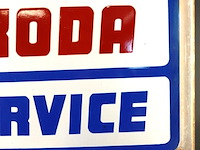 Oud emaillen bord skoda service - afbeelding 3 van  6