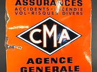 Oud emaillen cma assurances bord - afbeelding 1 van  7