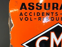 Oud emaillen cma assurances bord - afbeelding 2 van  7