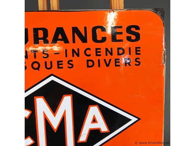 Oud emaillen cma assurances bord - afbeelding 3 van  7