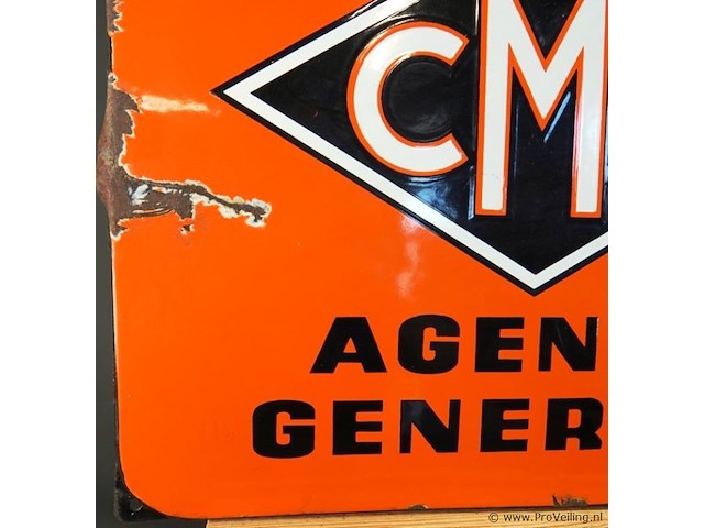 Oud emaillen cma assurances bord - afbeelding 5 van  7
