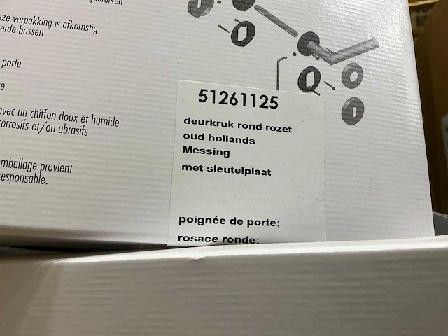 Oud hollands rond rozet deurbeslag (18x) - afbeelding 2 van  2