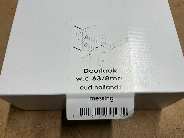 Oud-hollands wc-deurbeslag (35x) - afbeelding 3 van  3