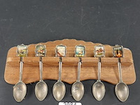 Oud lepelrek met lepeltjes - afbeelding 1 van  5