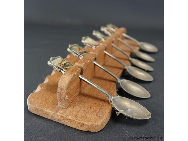 Oud lepelrek met lepeltjes - afbeelding 4 van  5