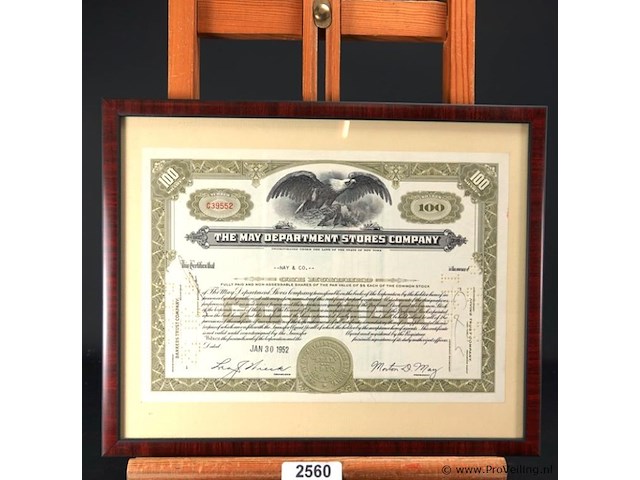Oud the may department stores company aandelen (1952) - afbeelding 1 van  5