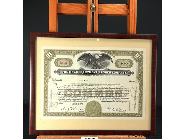 Oud the may department stores company aandelen (1952) - afbeelding 2 van  5