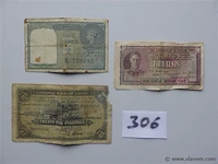 Oude bankbiljetten uit india, ceylon en egypte