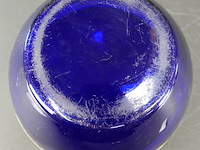 Oude blauwe schaal met rand - afbeelding 5 van  5