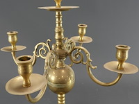 Oude brons/messing kandelaber - afbeelding 3 van  5