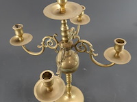 Oude brons/messing kandelaber - afbeelding 4 van  5