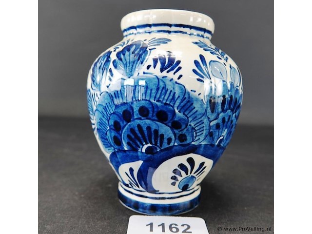 Oude delfstblauwe vaas - afbeelding 2 van  5