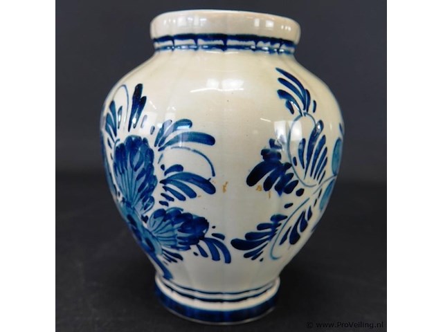 Oude delfstblauwe vaas - afbeelding 3 van  5